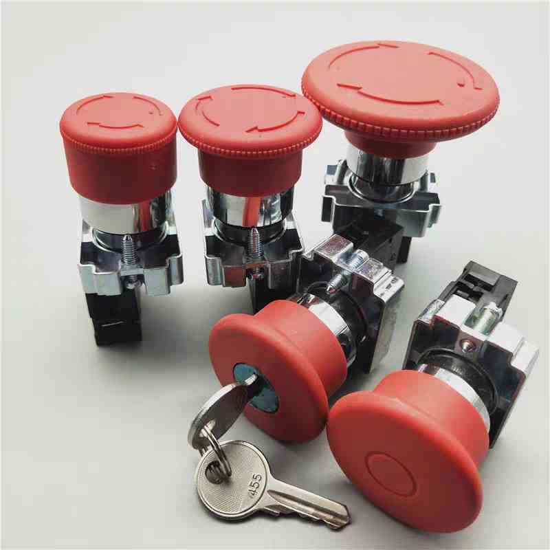 22mm蘑菇头自锁紧急停止按钮开关ZB2-BE102C XB2-BS542 442 642