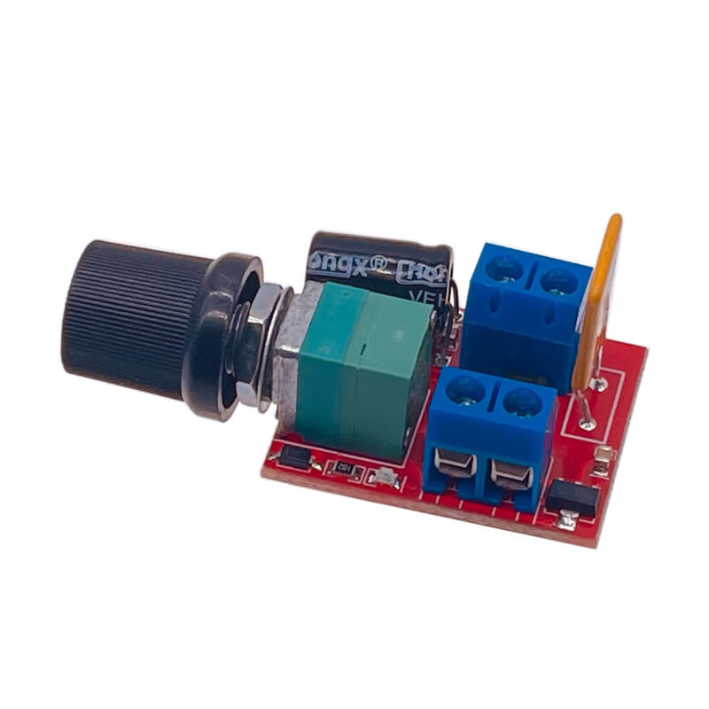 迷你直流电机PWM调速器3V6 12 24 35V调速开关 超小LED调光器 5A