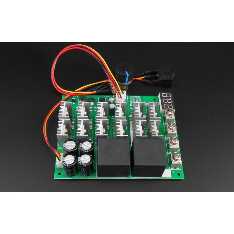 直流电机调速器 数字刻度盘转速表 马达倒顺正反开关 12V 24V 48V