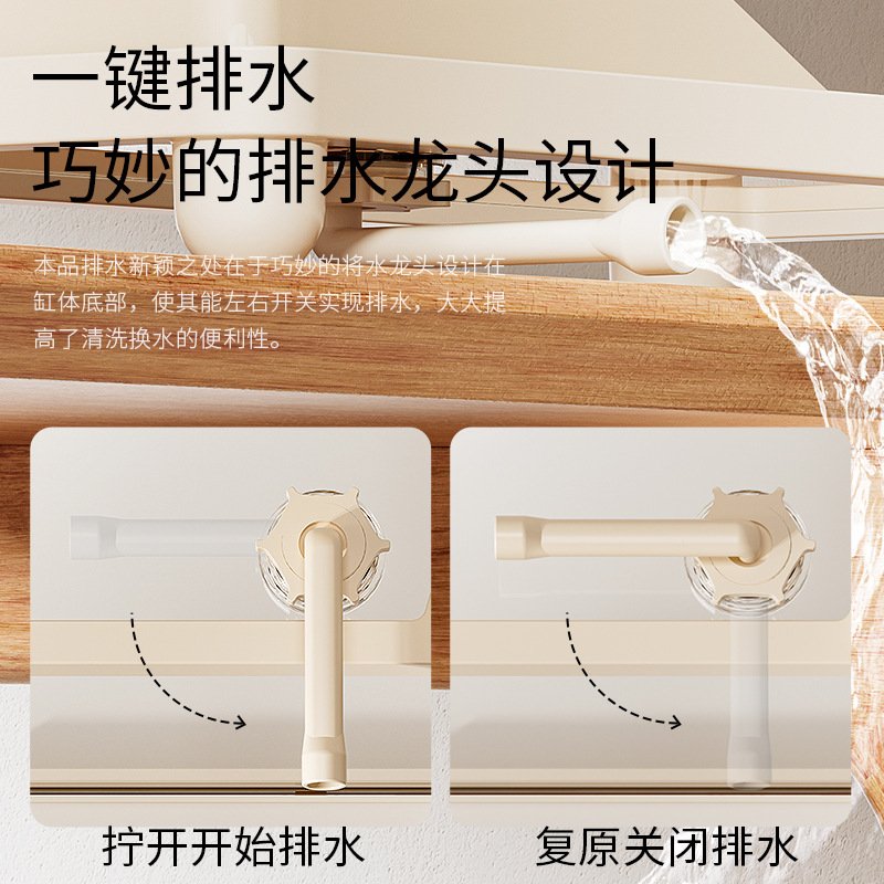寄居蟹饲养缸生态造景家用带盖小型别墅爬宠箱带爬台底部排水龟缸