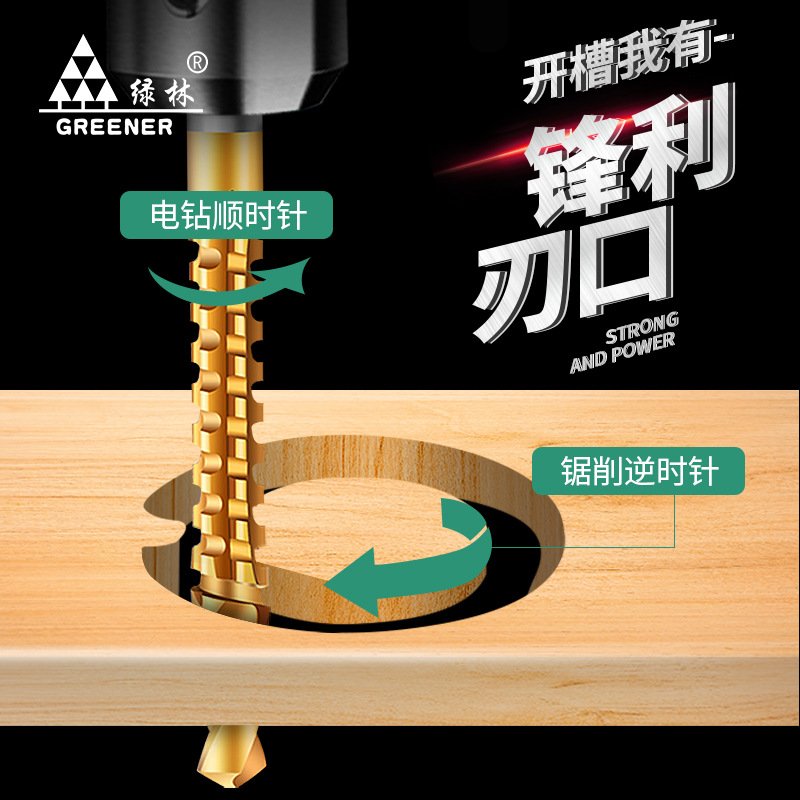 绿林锯齿宝塔钻头套装打孔开孔器扩孔木工神器金属木板不锈钢阶梯图片