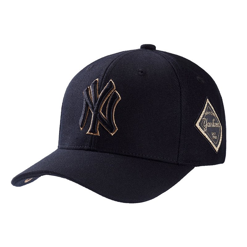 2025新款硬顶MLB帽子NY洋基队棒球帽运动情侣弯沿帽男女通用LA帽