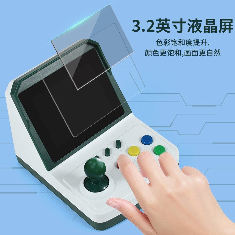 热销款A6Plus游戏机迷你小街机益智儿童家用双人3.2英寸怀旧复古