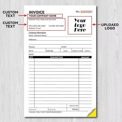 RECEIPT 外贸收据票据二联三联送货单销货清单定制可定制公司名