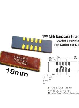 进口 SAW声表滤波器SF1092A GSM基站IF中频滤波器 199MHZ带宽0.2M