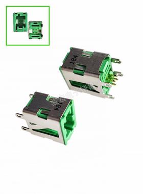 日本HTK汽车LVDS高速信号连接器HSL车载1A插口母座4芯立式绿色USB