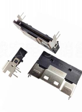 PSL060-7443-T21-1H SFF-8654 SlimSAS 卧式母座8X 74P接口连接器