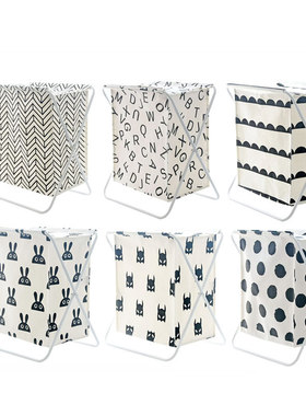 大号棉麻脏衣篮多功能浴室置物架可拆装两用垃圾桶收纳袋0941