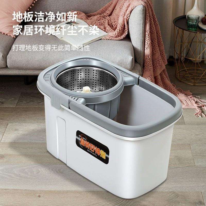 懒人托地把洗脱一体拖把桶套装家用一拖净旋转式扦把耐用自动脱水