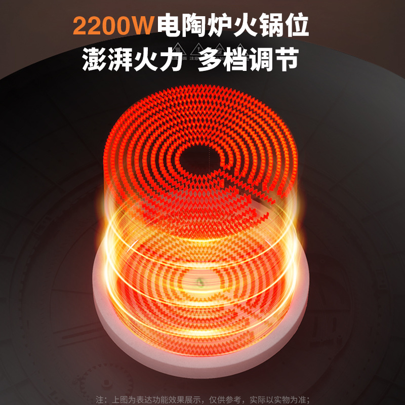 暖菜板饭菜保温板加热菜板带火锅电磁炉自动旋转岩板餐桌垫