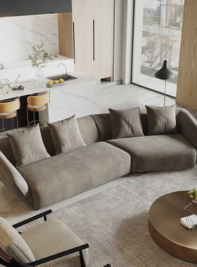 现代轻奢沙发简约北欧布艺沙发小户型家用客厅沙发绒布沙发SF307