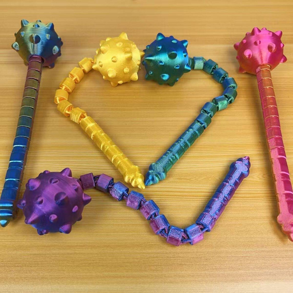 3D打印儿童玩流星锤可伸缩玩具摆摊推荐爆款新品