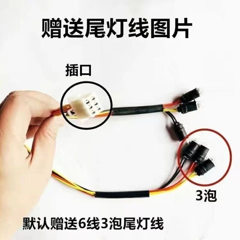 电动三轮车后尾灯转向灯刹车灯总成老年休闲车48v60v通用尾灯总成