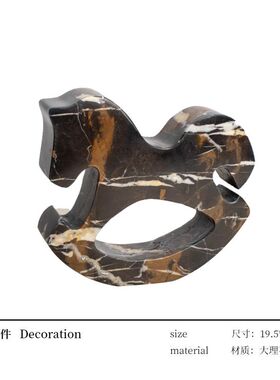 现代轻奢大理石几何艺术装饰摆设客厅电视柜高级感样板房抽象摆件