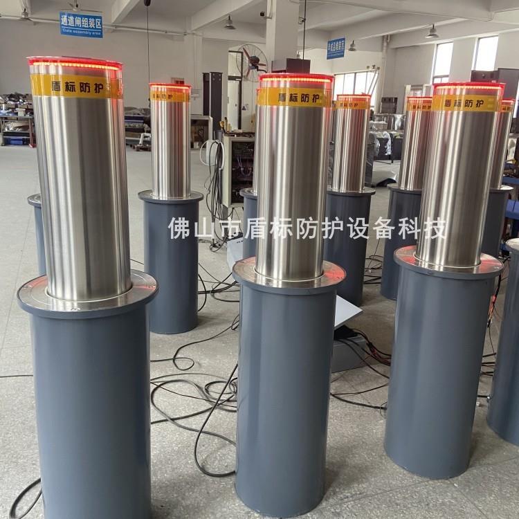 电动成品带LED反光灯防撞柱汽车出入路口自动升降防撞柱智能路柱