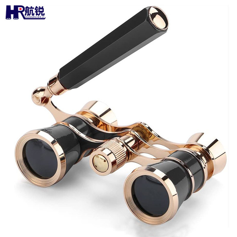 女士双筒望远镜金属材质看歌剧演唱会专用高清望远镜户外小巧便携