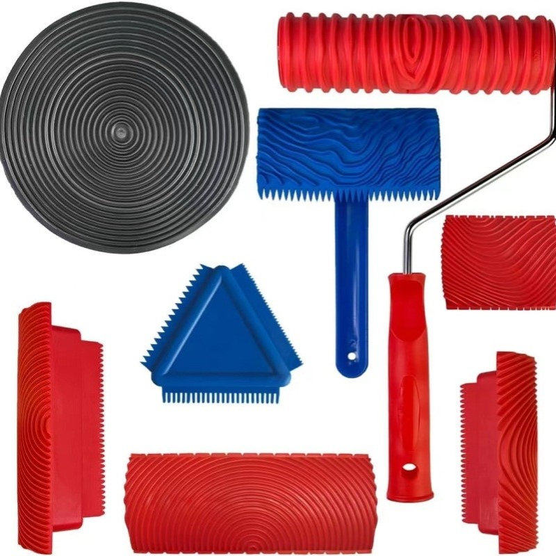 木纹器组合套装 仿木纹橡胶木纹模具工具ms17 ms21 ms3 7寸木纹滚