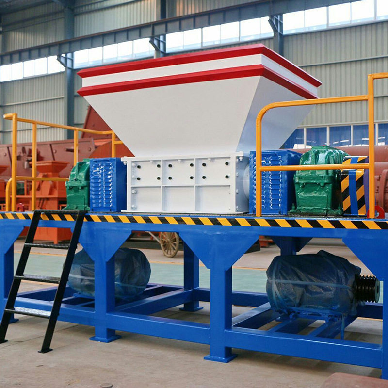 大型铝合金废钢撕碎机 双轴金属桶双轴撕碎机 建筑垃圾金属破碎机