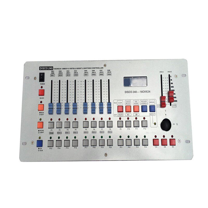 厂家直供240A控台DMX512舞台灯光控制台DJ帕灯光束摇头灯灯调光台