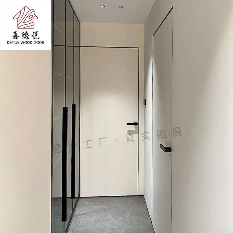 北京实木烤漆隐形门整套到顶
