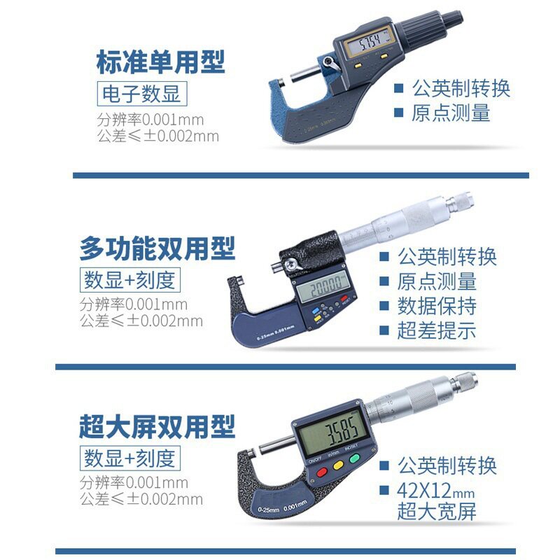 源恒通数显外径千分尺螺旋测微