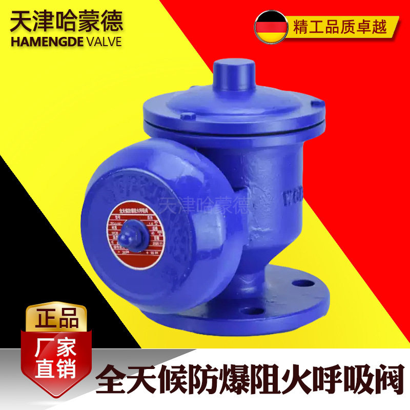 ZFQ-2储罐油罐车石油汽油阻火器全天候铸钢法兰式防爆阻火呼吸阀