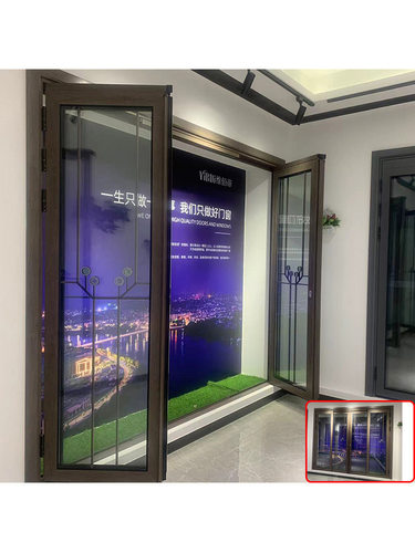 阳台厨房卫浴三联动双层玻璃门