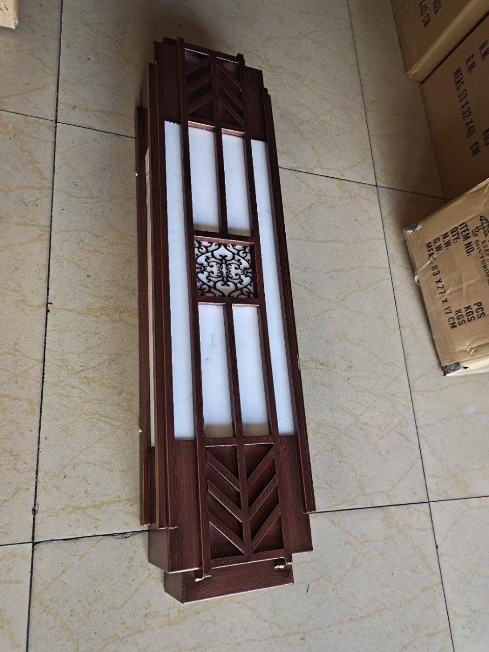 拉丝仿古灯新中式户外壁灯防水庭院灯室外仿云石大门外墙别墅超亮