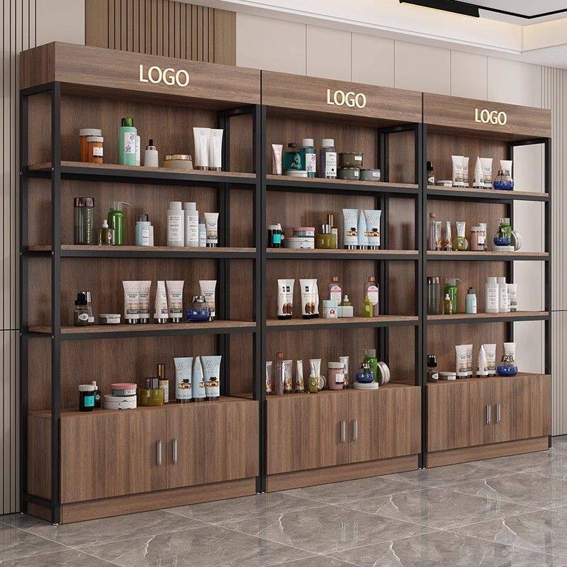 超市货架展示柜陈列柜化妆品置物架商品样品多层文具零食商店柜子