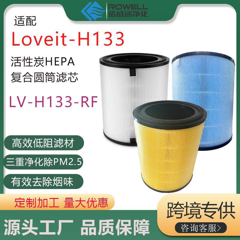适配Levoit-H133活性炭HEPA滤网图片