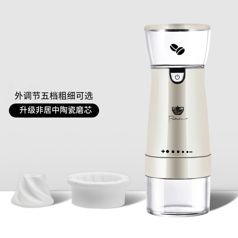 外调电动咖啡研磨机磨豆机家用研磨器全自动磨粉器户外小型磨豆机