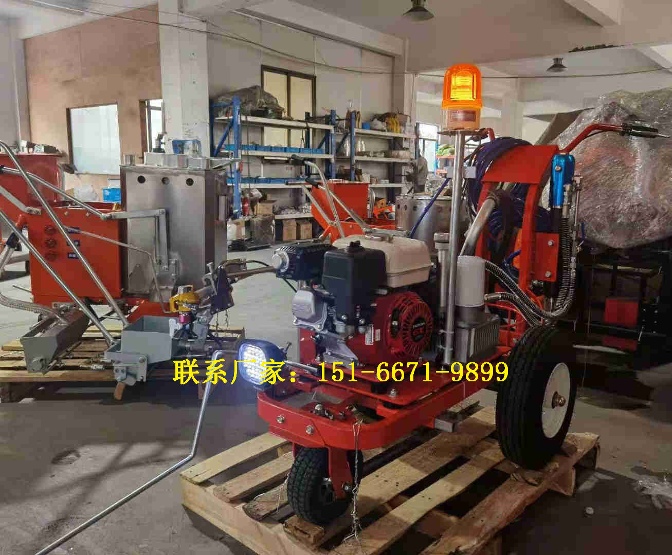 马路画线助力车式标线机手推式市政路面划线车高压无气涂线机
