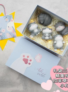树脂中式招财猫桌摆萌趣手办治愈解压生日日常礼物摆件