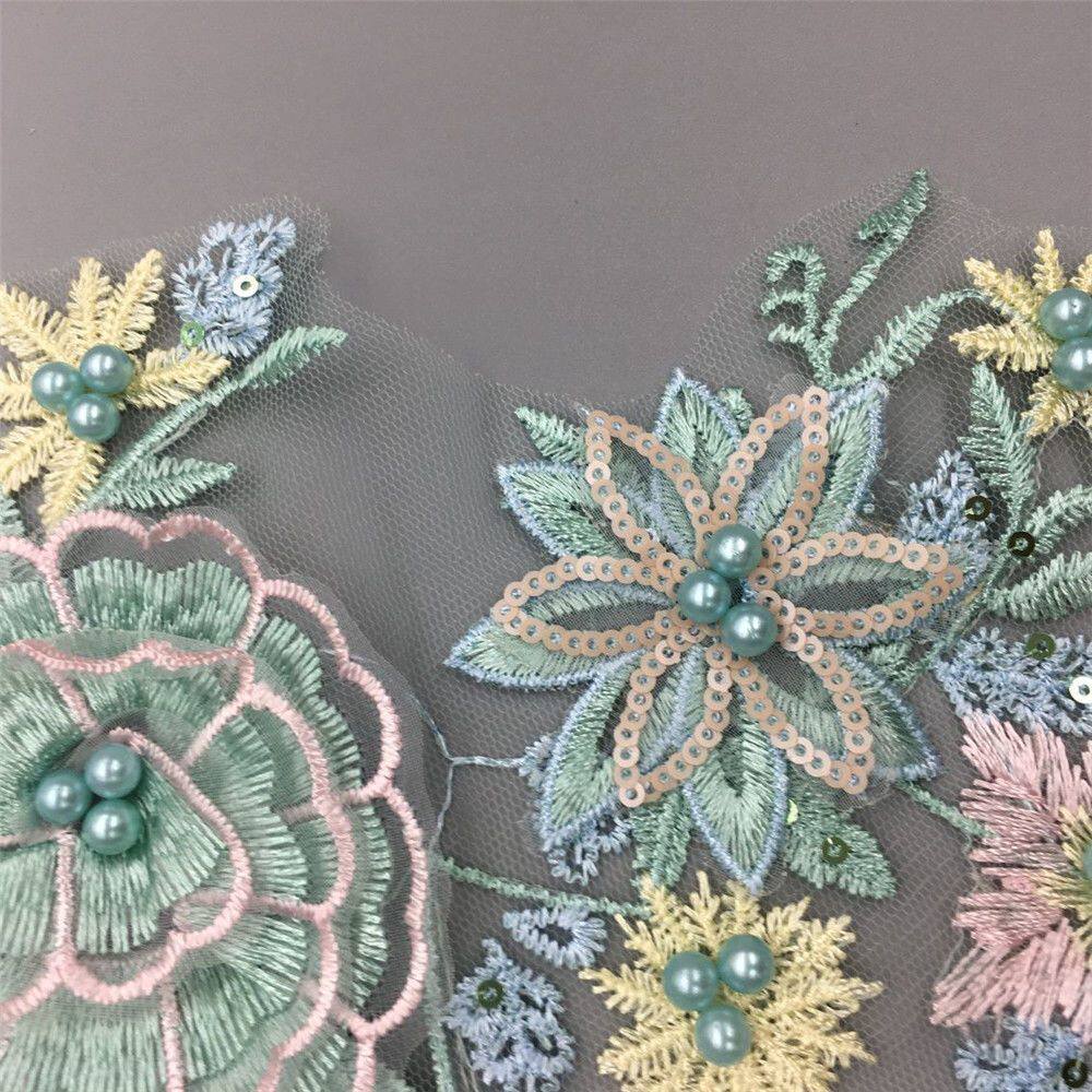 刺绣蕾丝仿珍珠亮片花边衣领DIY衣服缝纫装饰辅料贴花配件