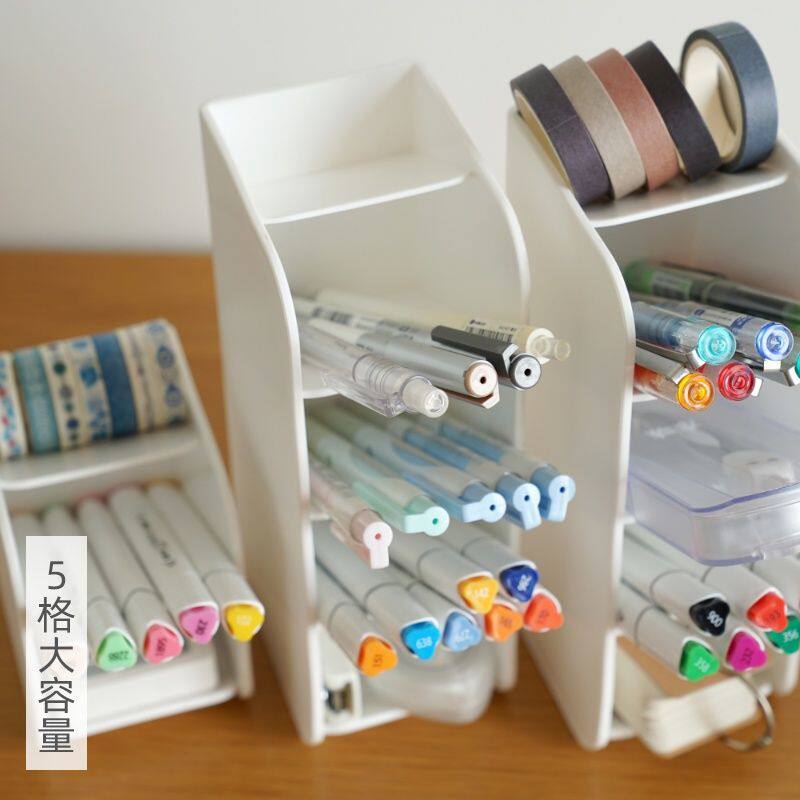 斜插式桌面笔筒学生创意大容量收纳盒男孩女孩办公室简约可爱