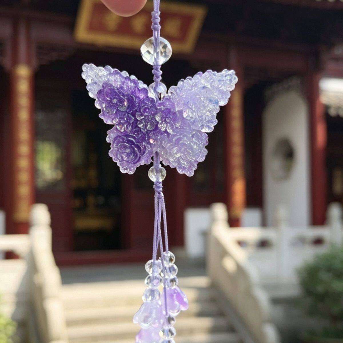 少女心精致古风蝴蝶挂饰手机链包挂件治愈系小饰品车载挂件