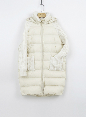 华人杰-新款贵族姿态羊绒鹅绒双绒鹅绒服拼接双绒羽绒服HWD4YR097