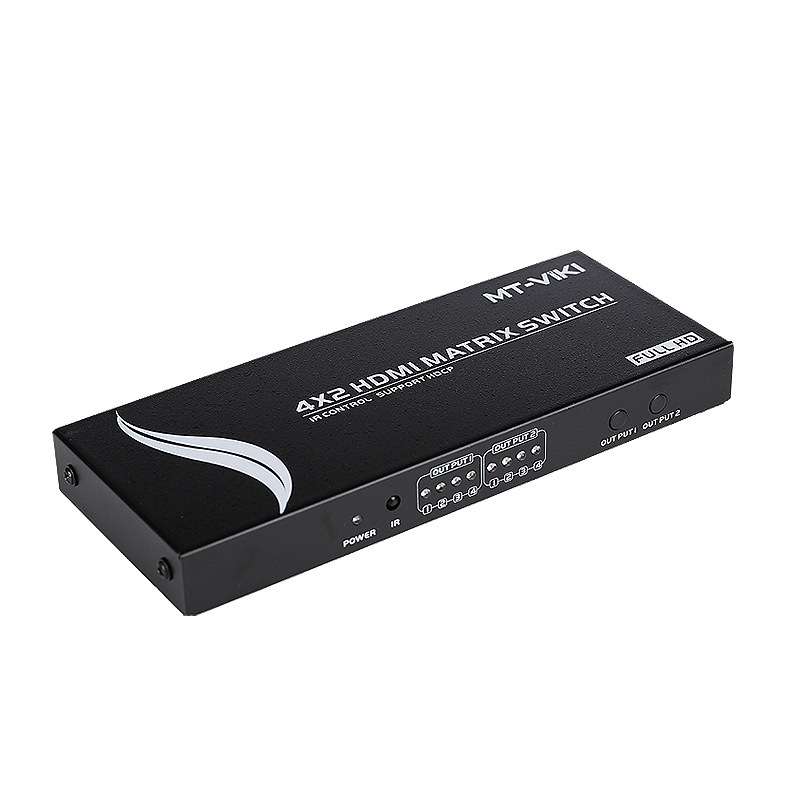 迈拓MT-HD4x2 4进2出 HDMI矩阵切换器 高清切换分配 任意切换包邮