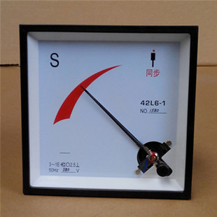 50HZ 380V发电机机械仪表 励磁整步同期表同步表42L6 指针式