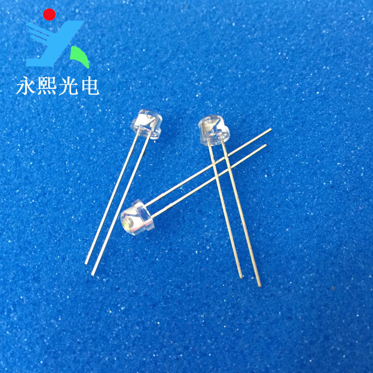 5MM长脚草帽粉红led直插灯珠发光二极管 f5高亮粉色灯珠