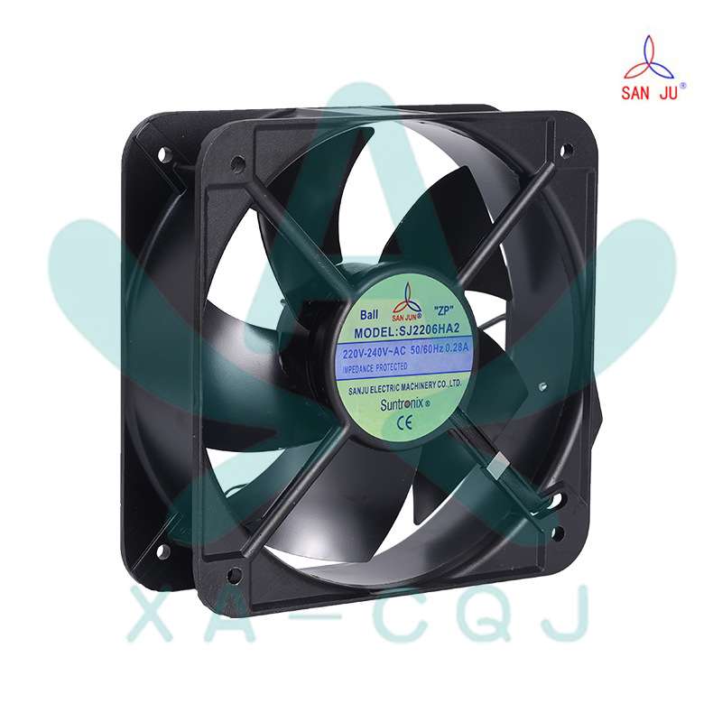 方形 SJ2206HA2 台湾三巨HA3 HA1 AC220V 铁叶耐高温轴流散热风扇