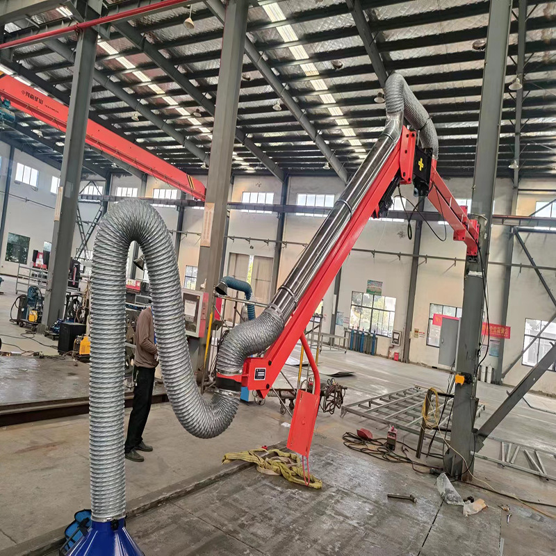 焊烟吸尘臂移动式万向机械臂自由升降自由悬停 送丝机悬臂效果图