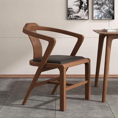 实木椅子榫卯结构中式靠背椅餐椅圈椅围椅主人椅休闲洽谈椅茶桌椅