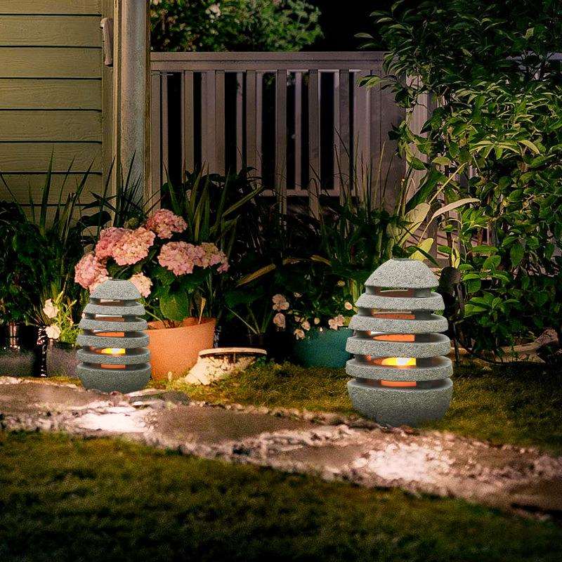 跨境仿真发光石头草坪灯日式户外别墅庭院灯园林景观装饰氛围灯