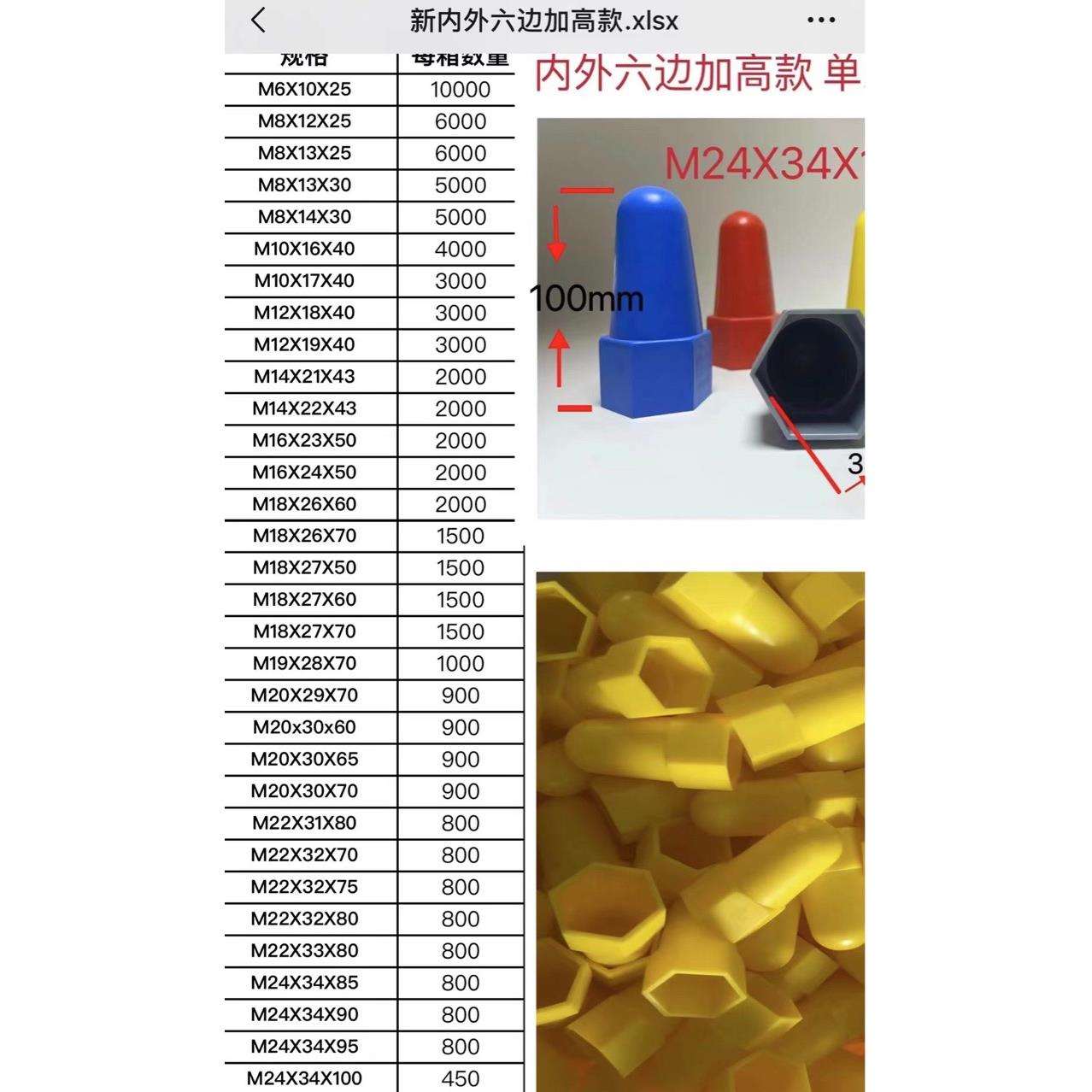 六角螺丝保护套 地脚螺栓保护帽 螺丝保护套 螺母护套