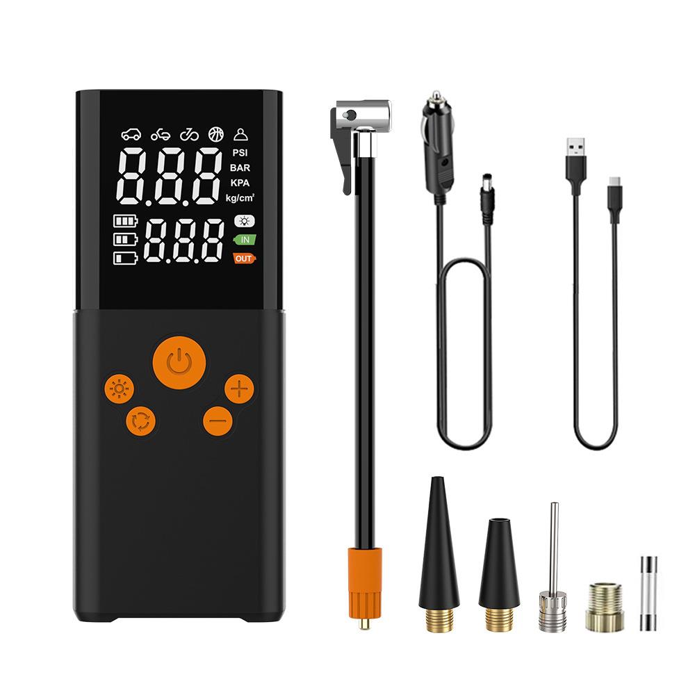 无线充气泵汽车轮胎自行车家车两用车载电动打气泵气缸数显胎压