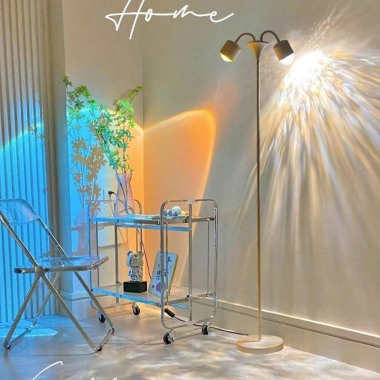 水波纹氛围灯双头落地夕阳灯网红日落灯台灯客厅卧室直播装饰灯女