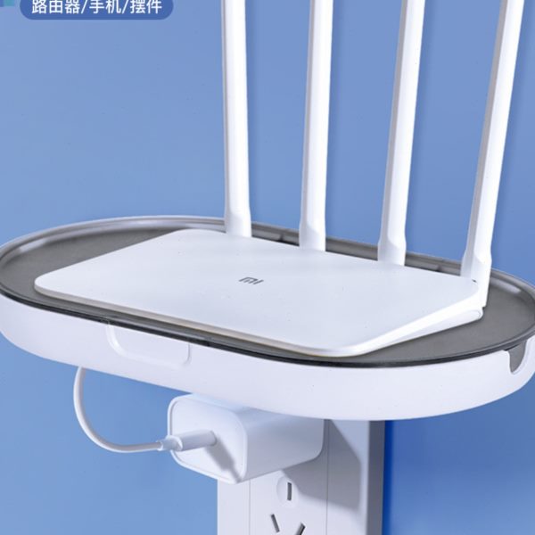 置物架插座支架免打孔小爱同学墙上壁挂客厅机顶盒摄像头路由器