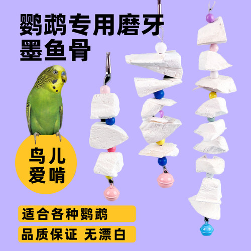 墨鱼骨鹦鹉专用磨牙棒大块墨鱼骨串玄凤虎皮牡丹珍珠鸟食啃咬玩具