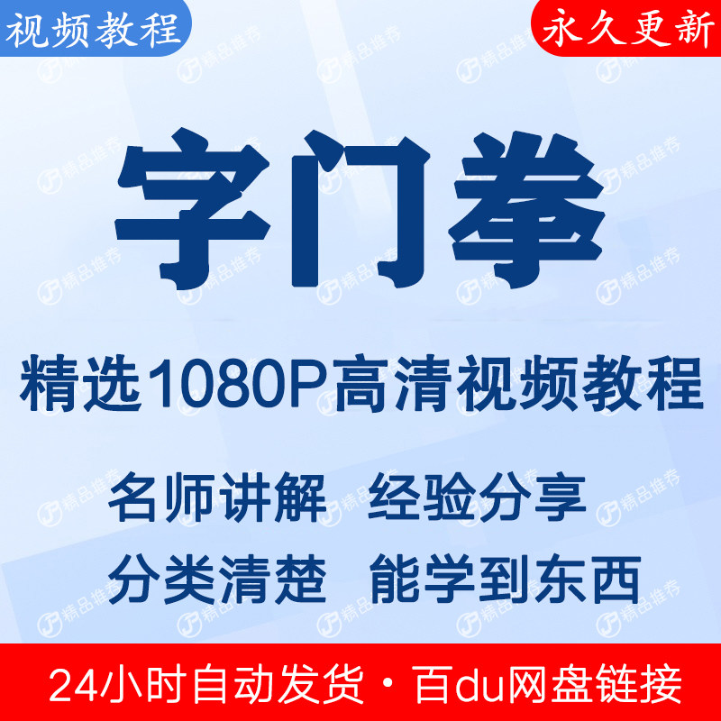 字门拳视频教程全集 下单秒发